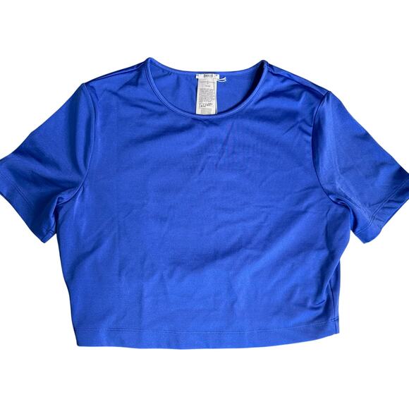 Wolford Compression Crop Top Cobalt Blue Size Large Fits Med NWT Baddie Utility - Picture 2 of 6